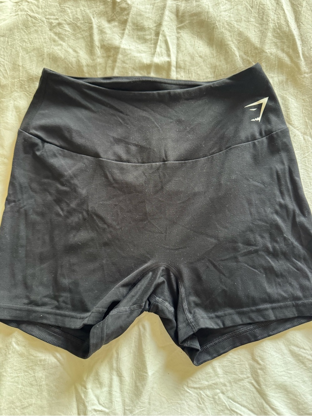 Gymshark Black High-Waist Athletic Shorts